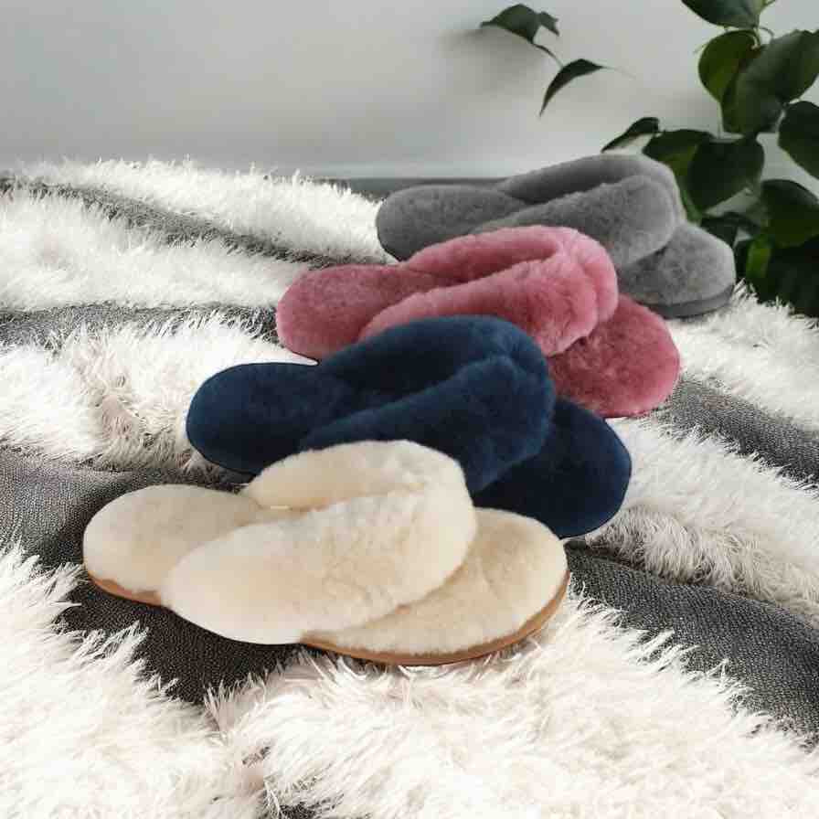 Maeve Womens Sheepskin Flip Flop