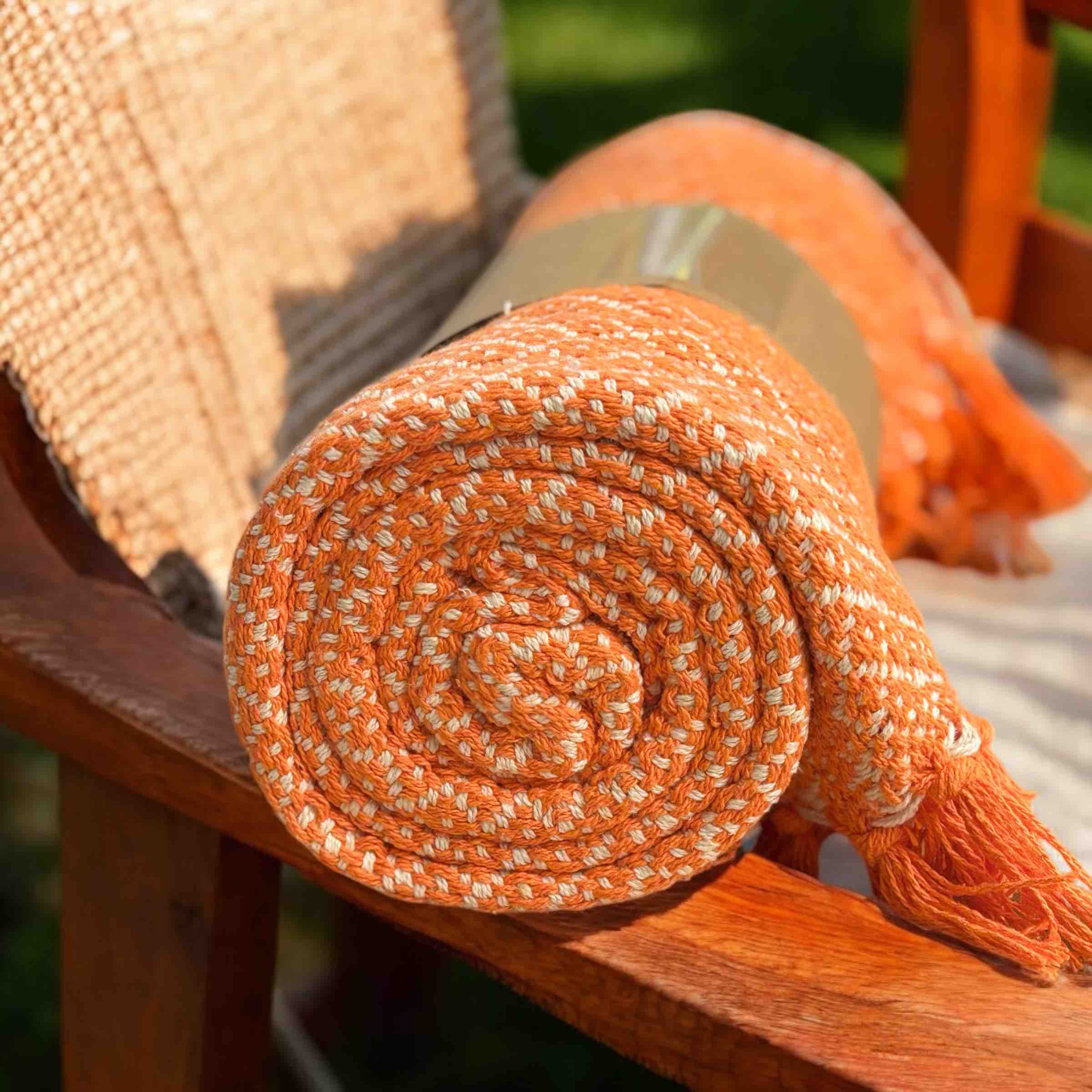 Outdoor Cotton Patio Throw – 150 x 125 cm Luxury Blanket