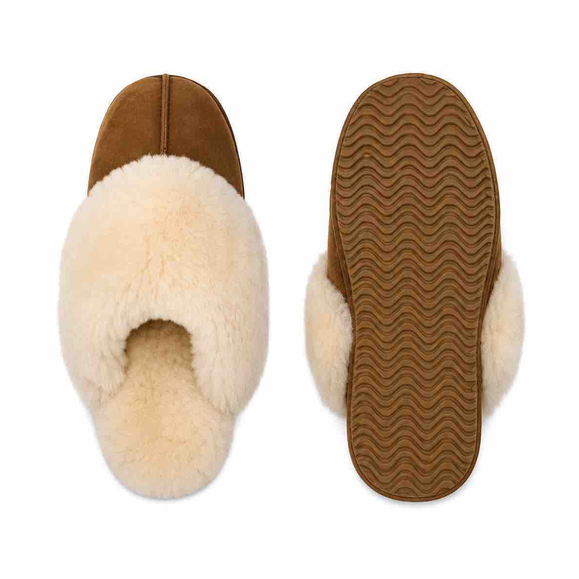 Ladies Genuine Sheepskin Mule | Camel Colour | Size 4,5,6,7
