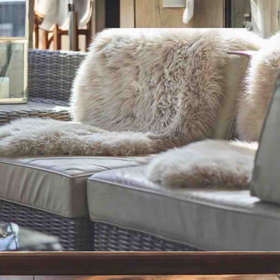 Small Oyster Sheepskin Rug 85/90cms