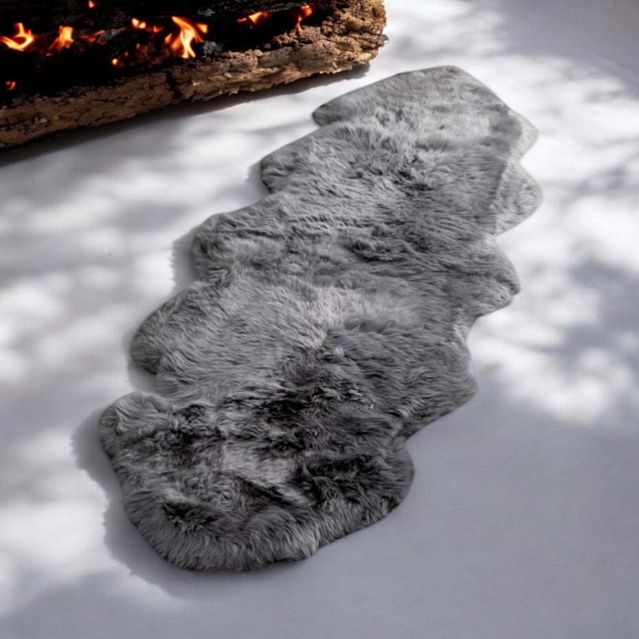 Double Sheepskin Rug 160x 65 cm