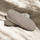 Ladies Sheepskin Lined Suede Moccasin | Camel