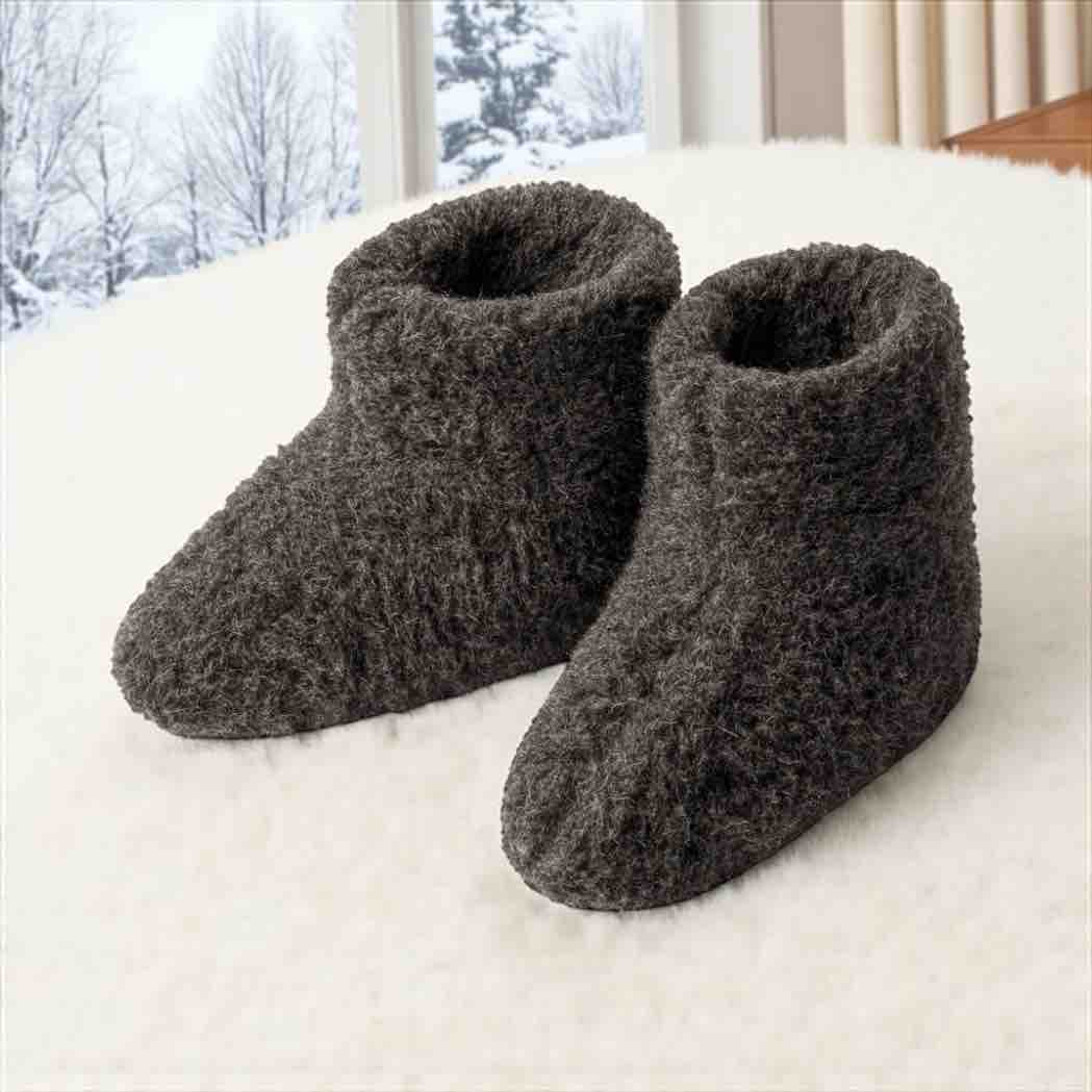 Wool Slippers Warm & Cosy Natural Genuine Wool Comfort