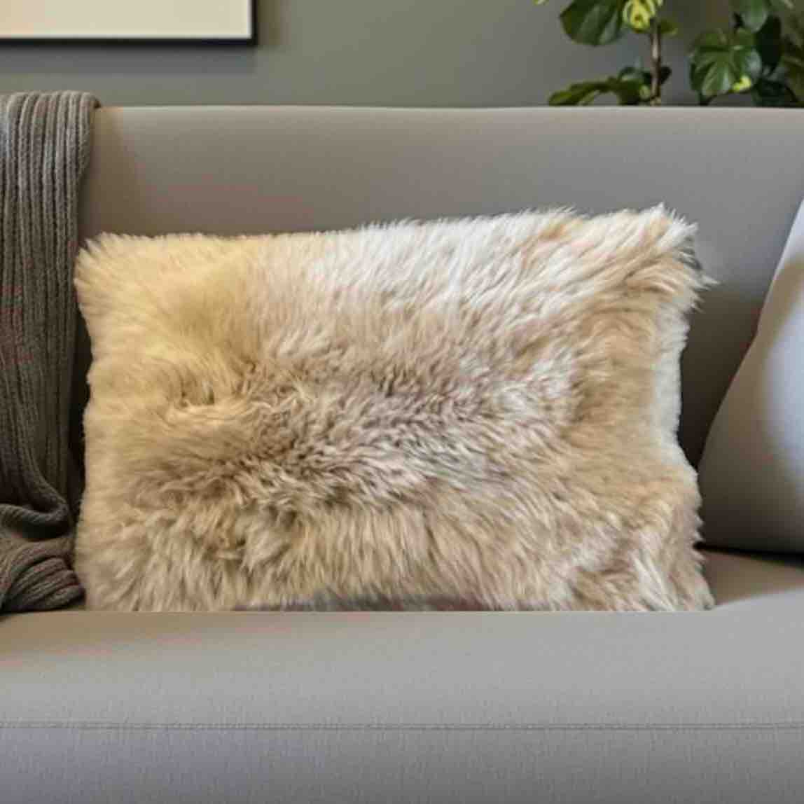 Genuine Sheepskin Rectangle  Cushion 
