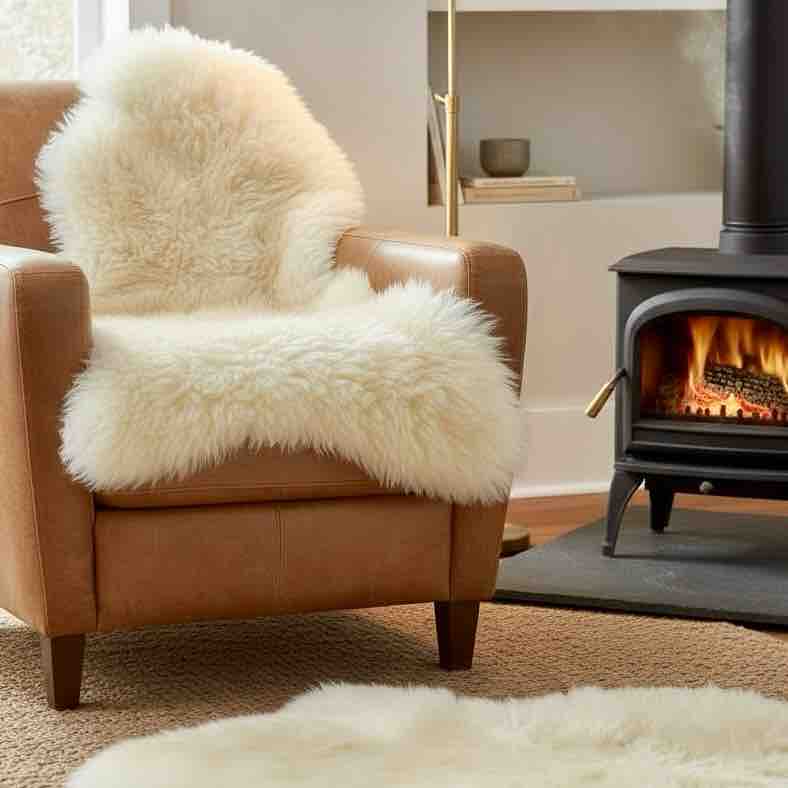 Genuine Hill Sheep Sheepskin Rug | Large 95cm