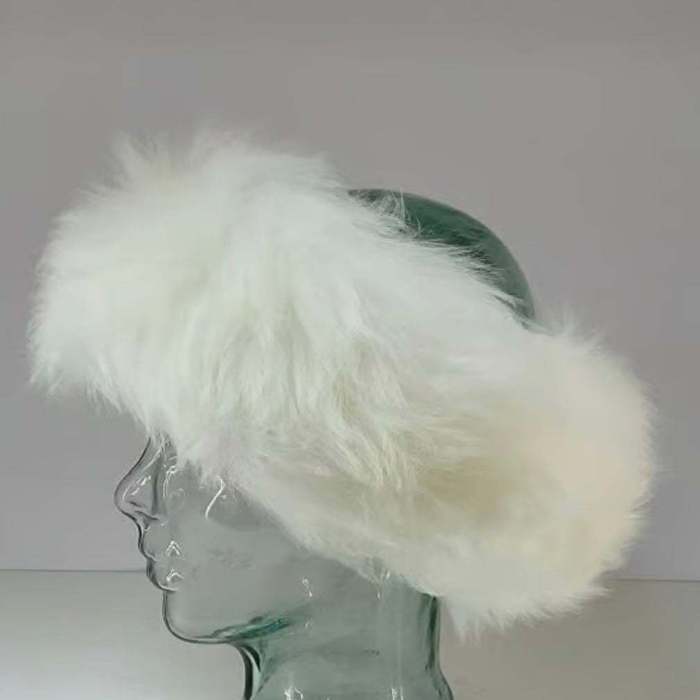 Genuine Sheepskin Ivory Headband