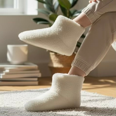 Wool Slippers Warm & Cosy Natural Genuine Wool Comfort