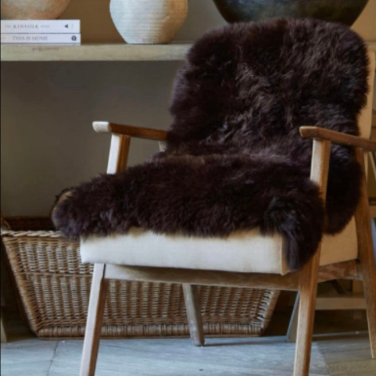 Extra Large Sheepskin Rugs Deep Pile Long Wool 100cm Plus Chocolate Brown
