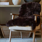 Extra Large Sheepskin Rugs Deep Pile Long Wool 100cm Plus Chocolate Brown