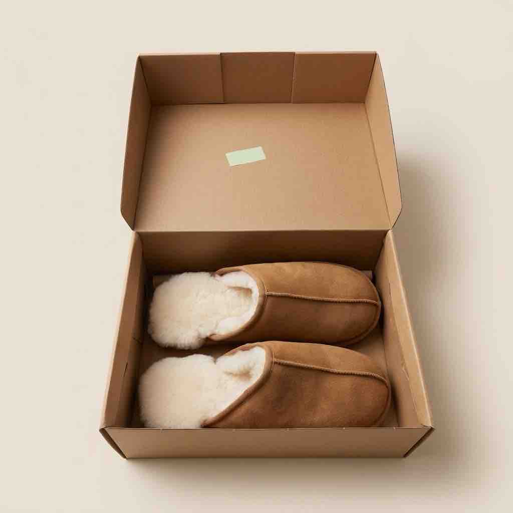 Men’s Genuine Sheepskin Slippers | Includes Box | Size 9 & 10