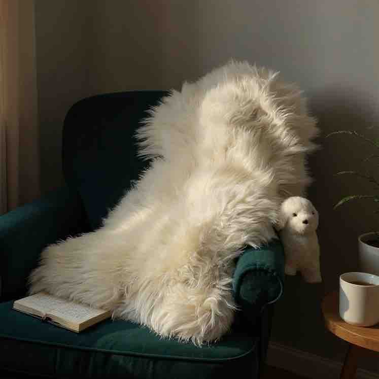 Extra large, genuine Hill sheep  sheepskin rug