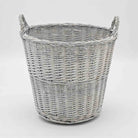 Round Grey Log Basket 