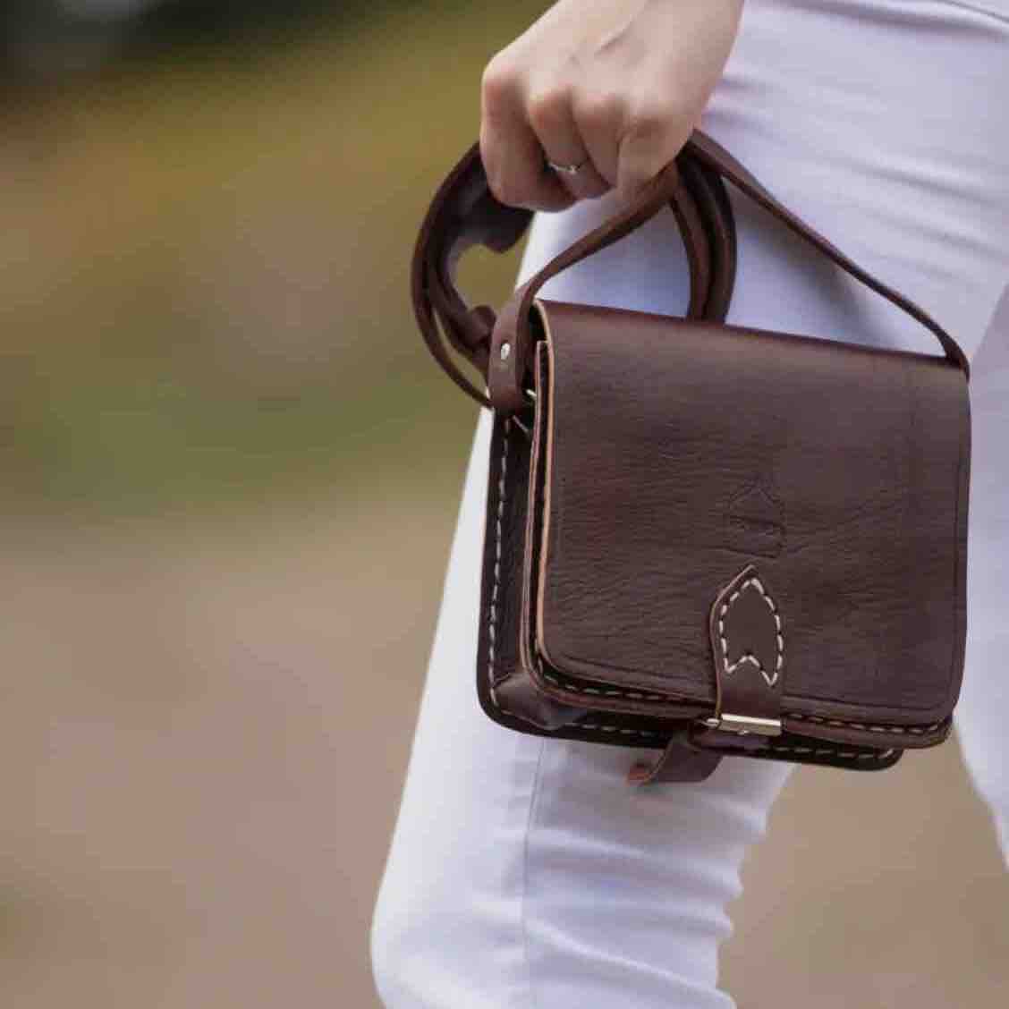 Small Square Leather Saddlebag