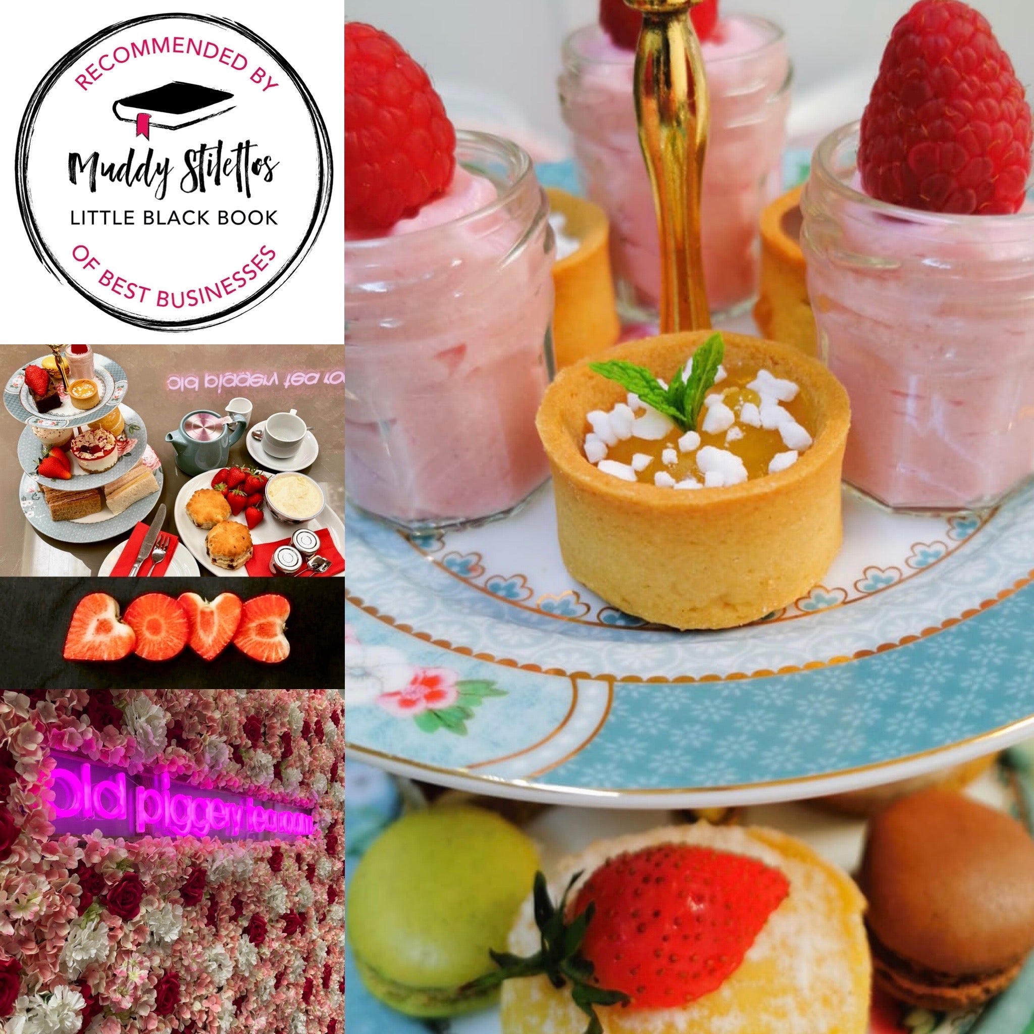  classic afternoon tea with scones roddas clotted cream, strawberry jam, finger sandwiches, fancy cakes and a pot of tea or coffee