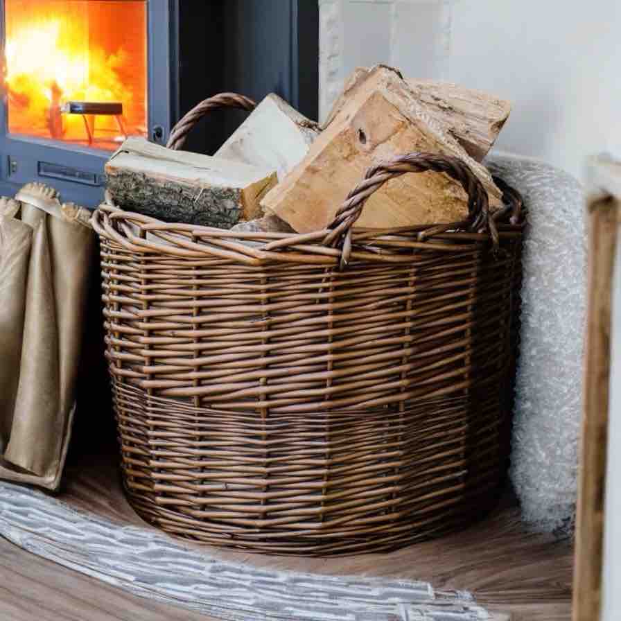 Large Wicker Log Basket 