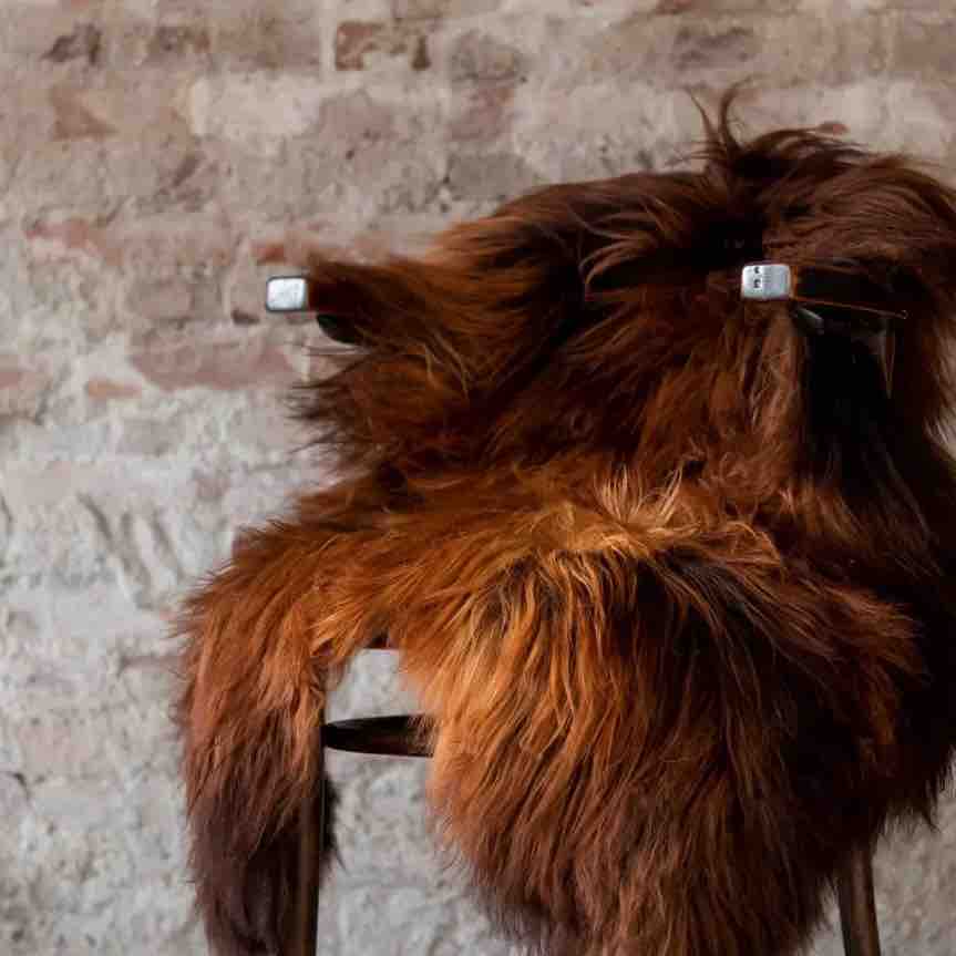 Luxurious Flame  Icelandic Sheepskin Rug