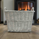 Rectangular Grey Log Basket