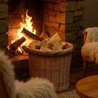 Wicker Basket With Rope Handle