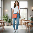 Russet Genuine Leather Crossbody Bag 