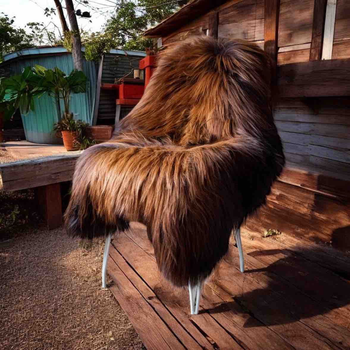 Luxurious Flame  Icelandic Sheepskin Rug