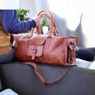 large leather weekend travel bag&nbsp;