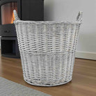 Round Grey Log Basket 