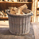 Wicker Basket With Rope Handle