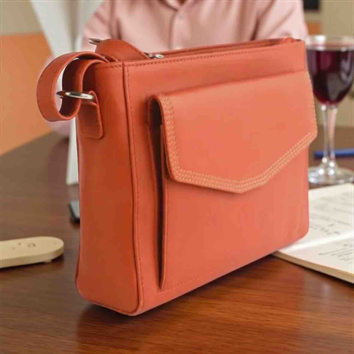 Russet Genuine Leather Crossbody Bag 
