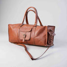 Large leather weekend travel bag