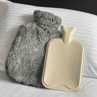 Genuine Sheepskin Hot water Bottle Cover | Includes 2L Hot water Bottle | Grey Or Beige
