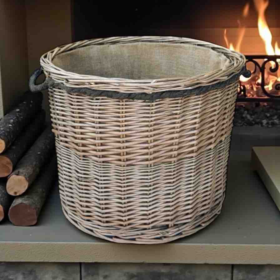 Extra Large Wicker Basket With Rope Handle 
