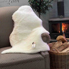 medium short wool shearling  sheepskin rug