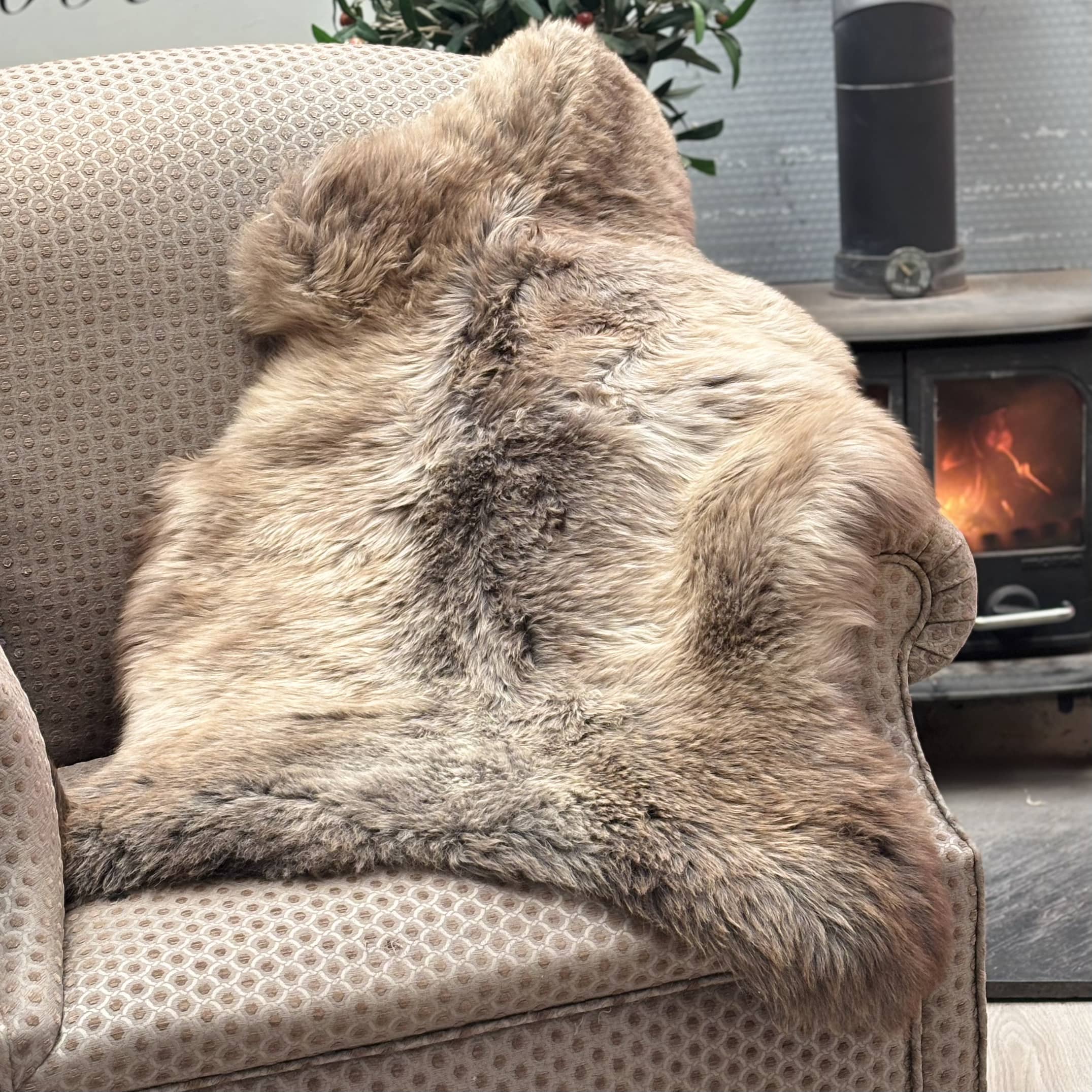 Blue Texel Sheepskin Rug
