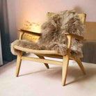 TAUPE SHEEPSKIN RUG 85/90 cms