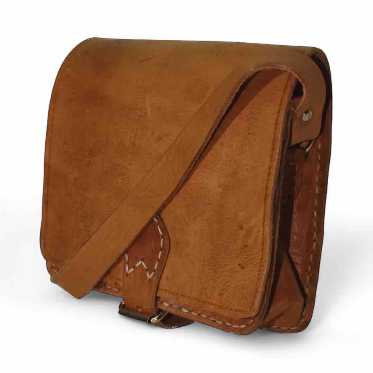 Small Square Leather Saddlebag
