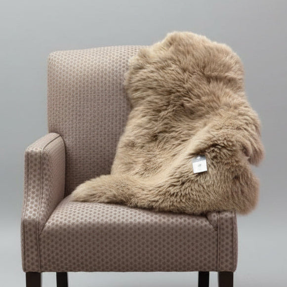 Large Oyster 95 cm Genuine Sheepskin Rug 