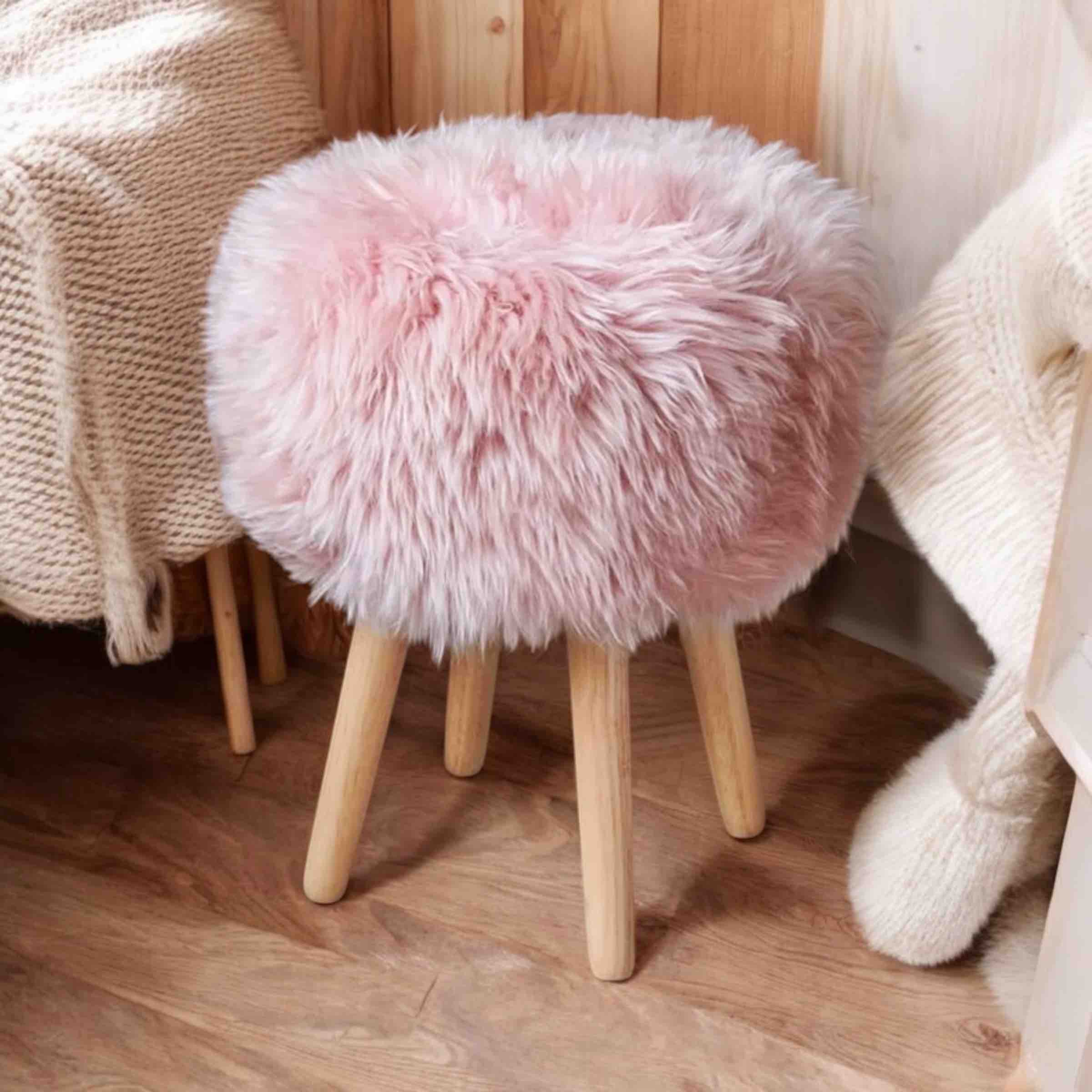 Sheepskin stool