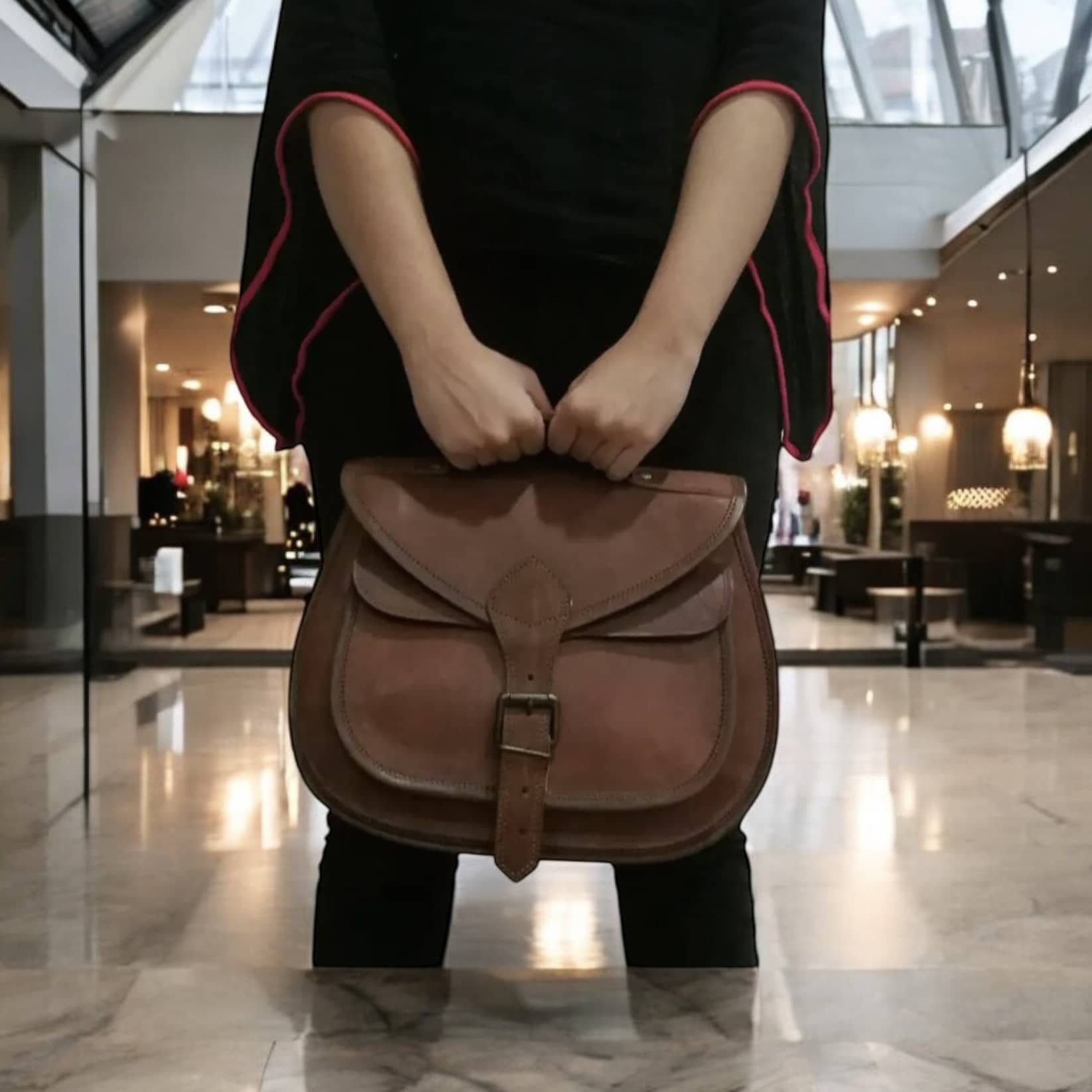 Leather Crossbody Bag 