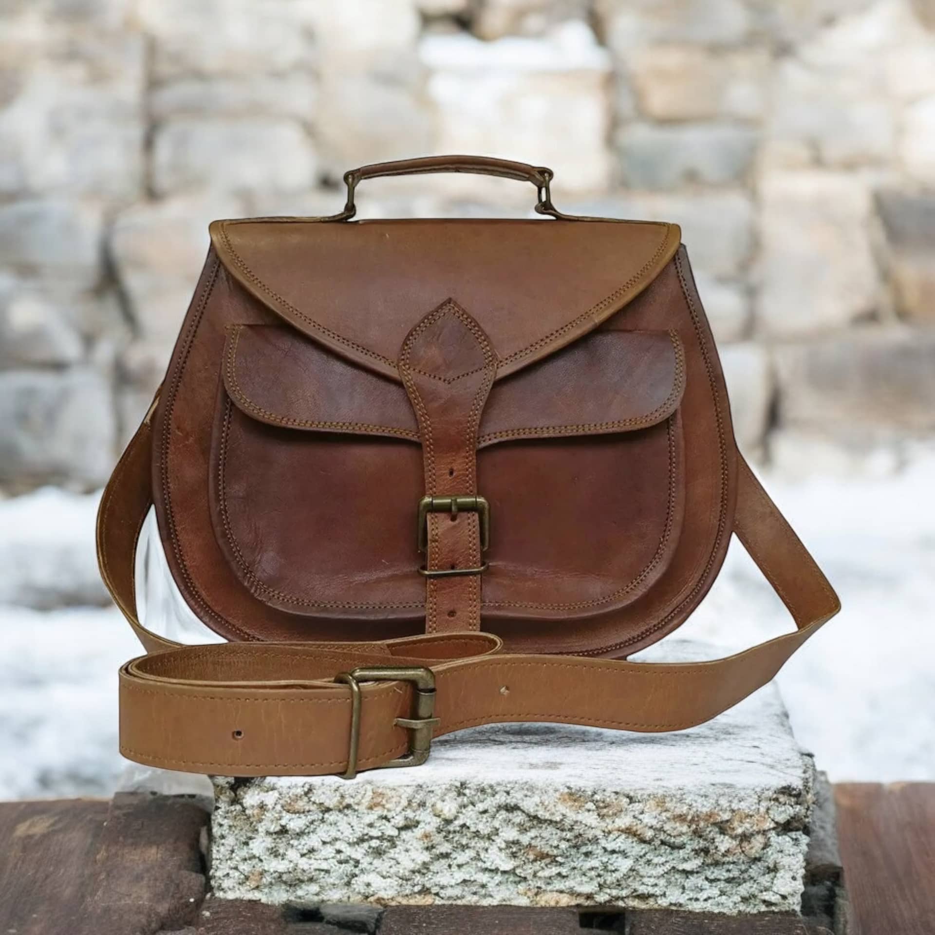 Leather Crossbody Bag 
