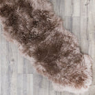 Double Sheepskin Rugs 160 x 65 cm Genuine Wool Rug Taupe