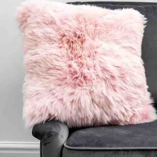 Long Wool Sheepskin Cushion