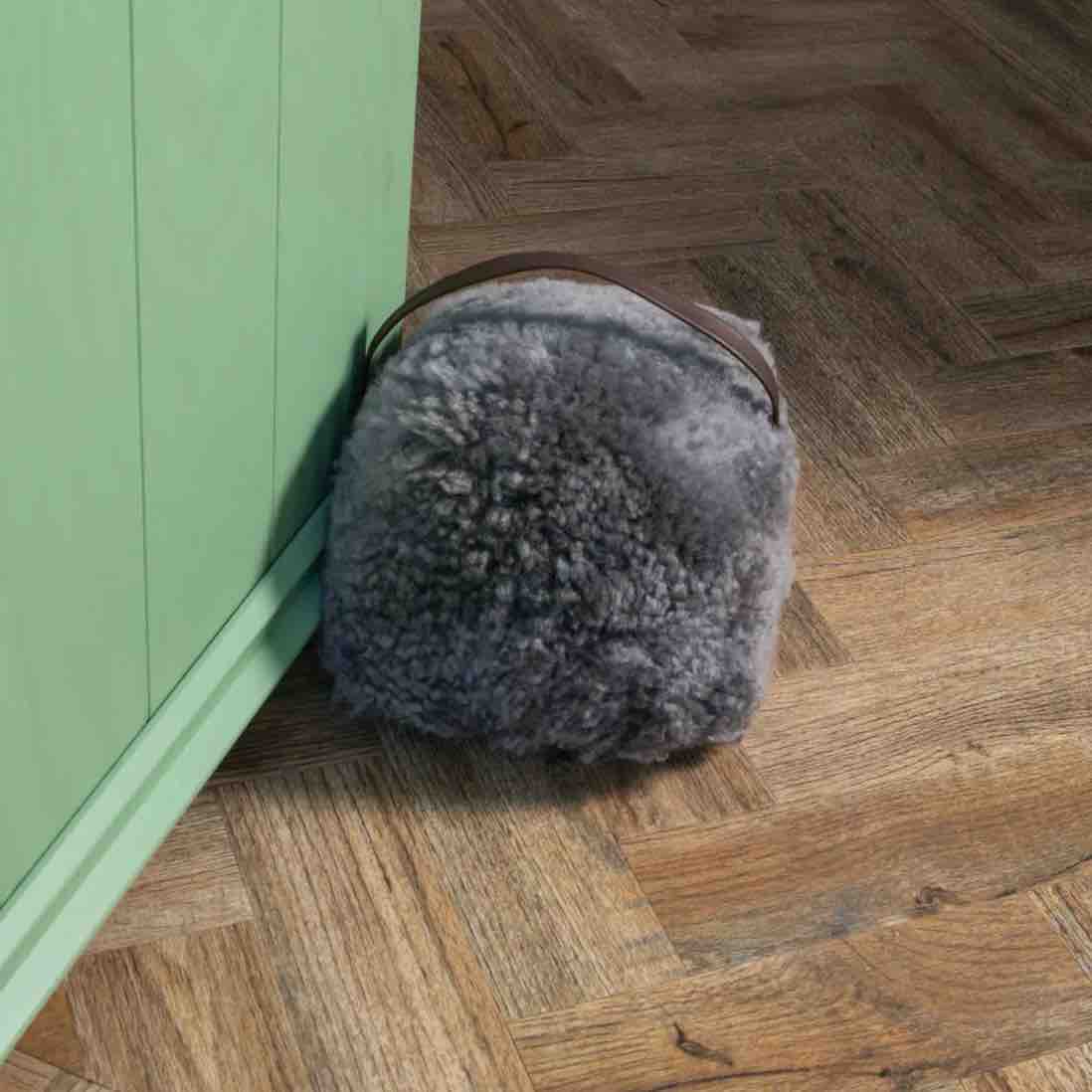 Sheepskin Doorstop 