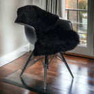 Sheepskin Rug Curly Long Wool Medium 90cm Luxury Quality Black