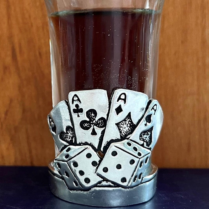 Dice And Cards Shot Glass