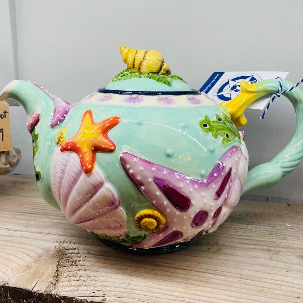 Ceramic Starfish Design Teapot