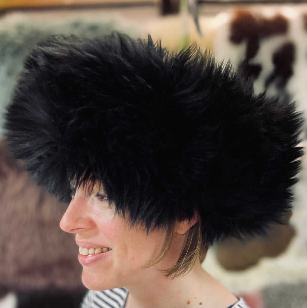Ladies Long Wool Sheepskin Headband