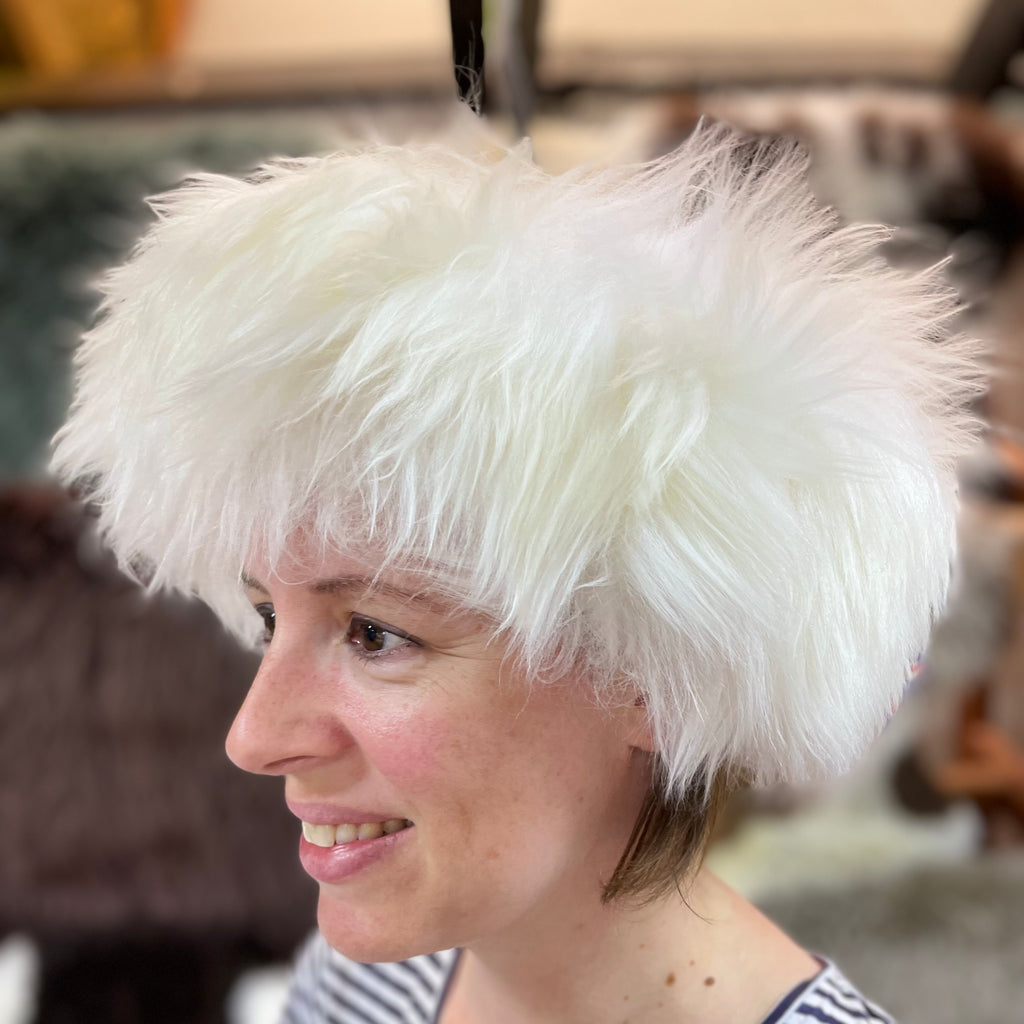 Ladies Long Wool Sheepskin Headband