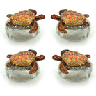 Pewter jeweled turtle napkin rings