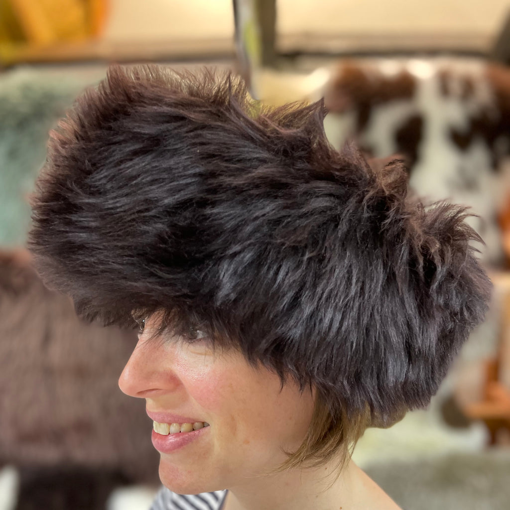 Ladies Long Wool Sheepskin Headband