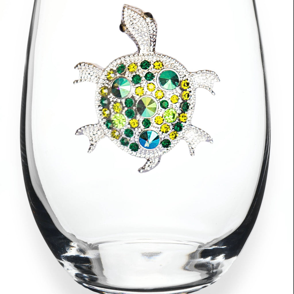 Turtle  Stemless Jeweled Glass